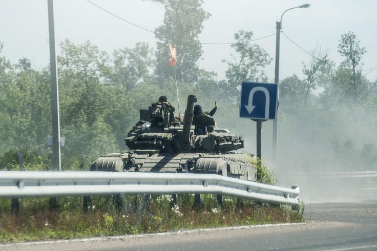 Un carro de combate T-64 en manos de los rebeldes prorrusos el pasado viernes 20 de junio.